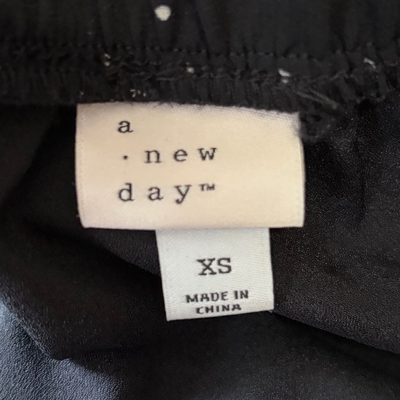 A New Day Black Polka Dot Ruffle Midi Skirt - Picture 3 of 7